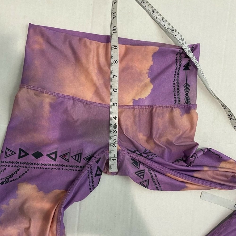 Teeki Yoga Leggings Purple Haze Sz S  Pilates Fitness Gym Made In USA - Picture 6 of 9